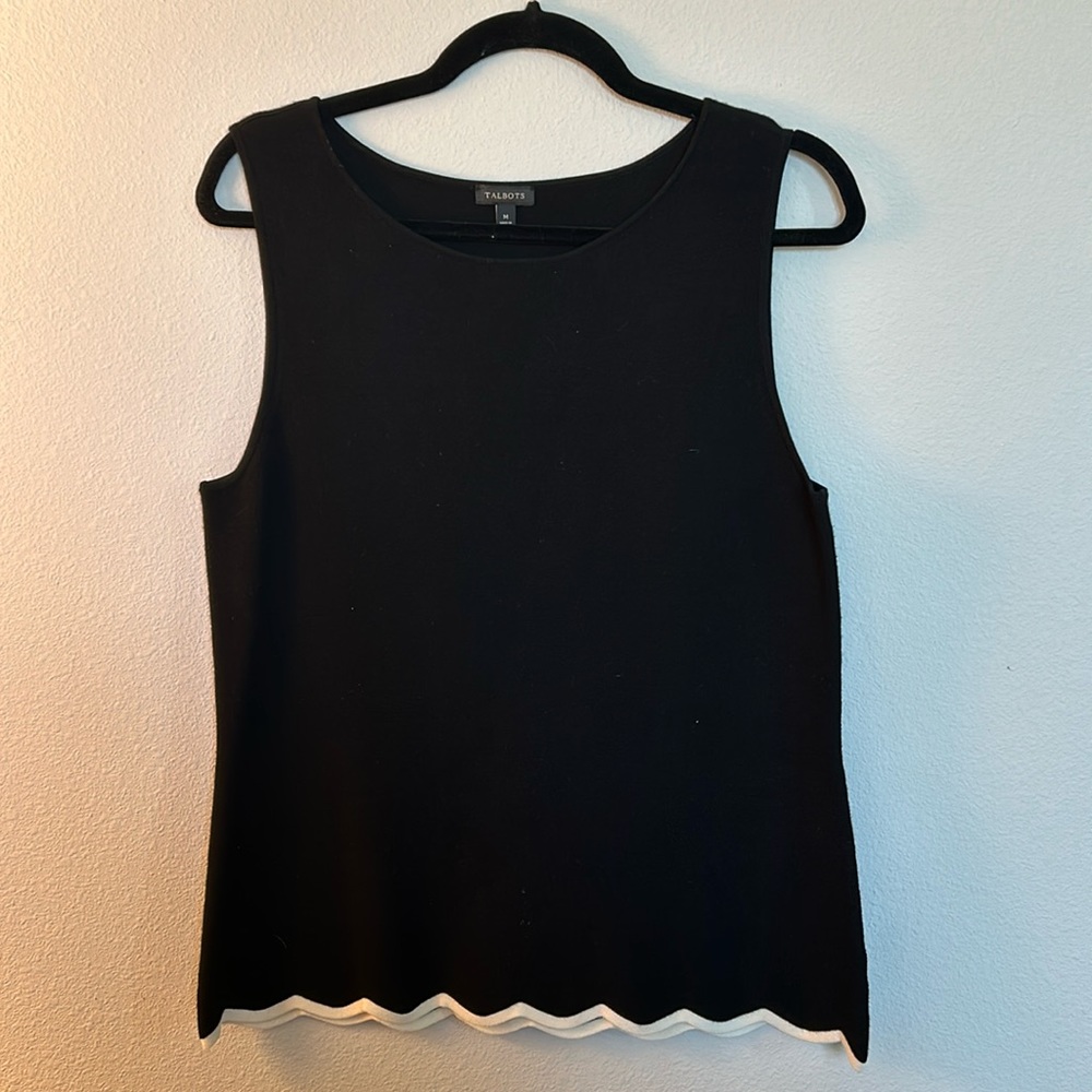 Talbots black knit top